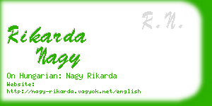 rikarda nagy business card